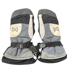 Swany Snow Mittens Ski Snowboard Gray Black Waterproof Warm Winter Gloves